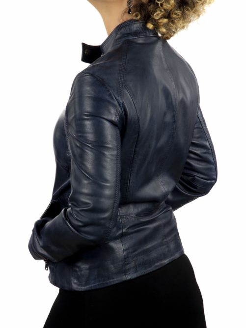 Chaqueta de piel lisa entallada MAIKA - Imagen 6