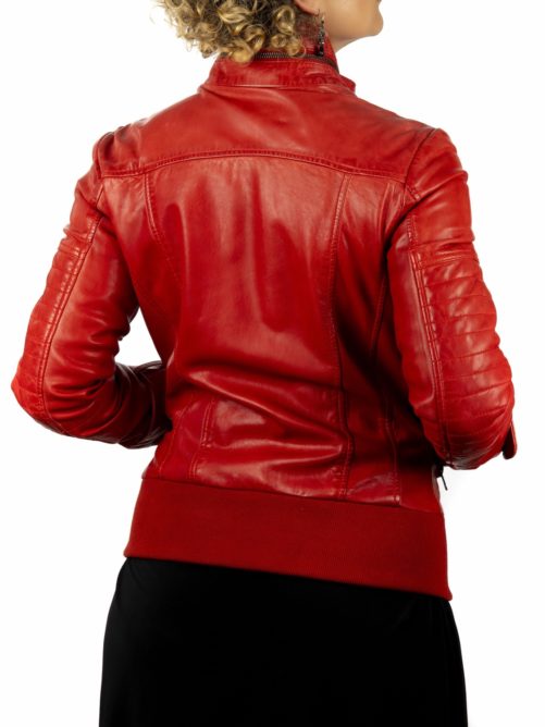 Cazadora bomber de piel KATIA - Imagen 3