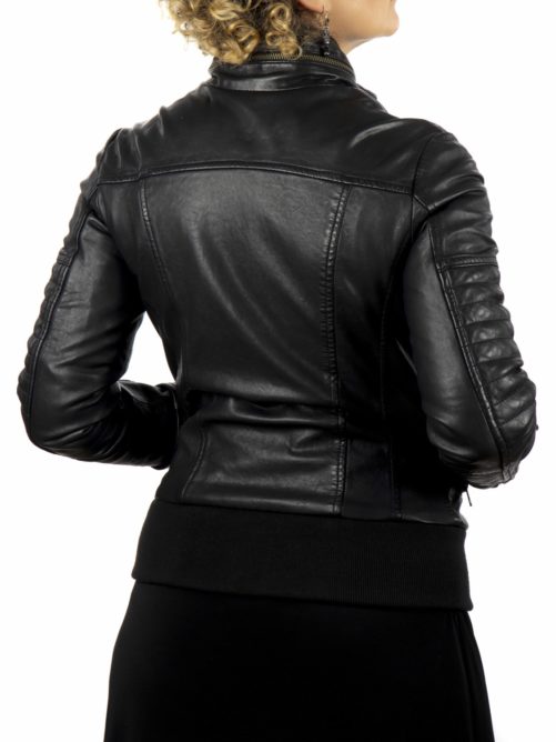 Cazadora bomber de piel KATIA - Imagen 6