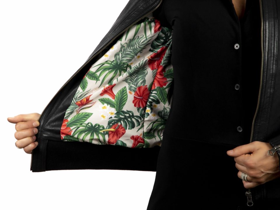 Cazadora bomber de piel KATIA