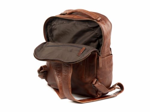 Mochila unisex de piel rustica - Imagen 5