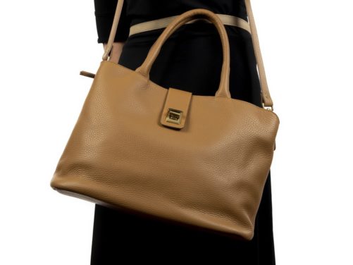 Lederhandtasche mit Henkel