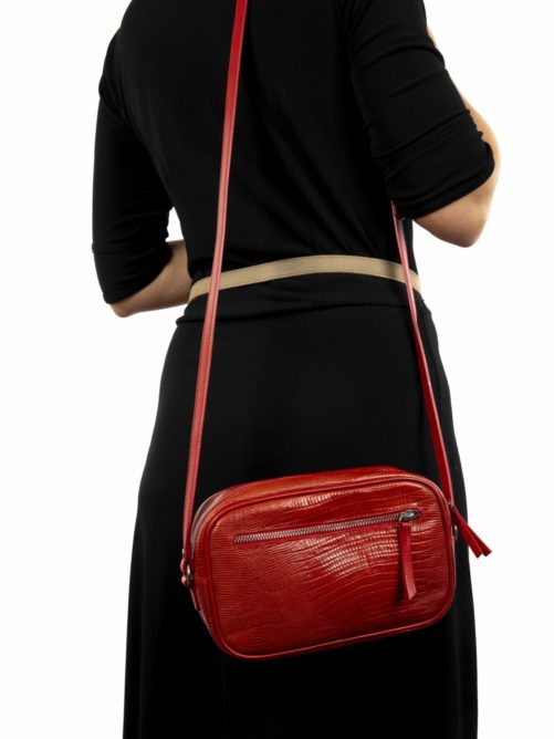 Bedruckte Ledertasche