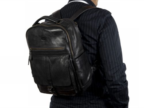 Mochila unisex de piel rustica - Imagen 7