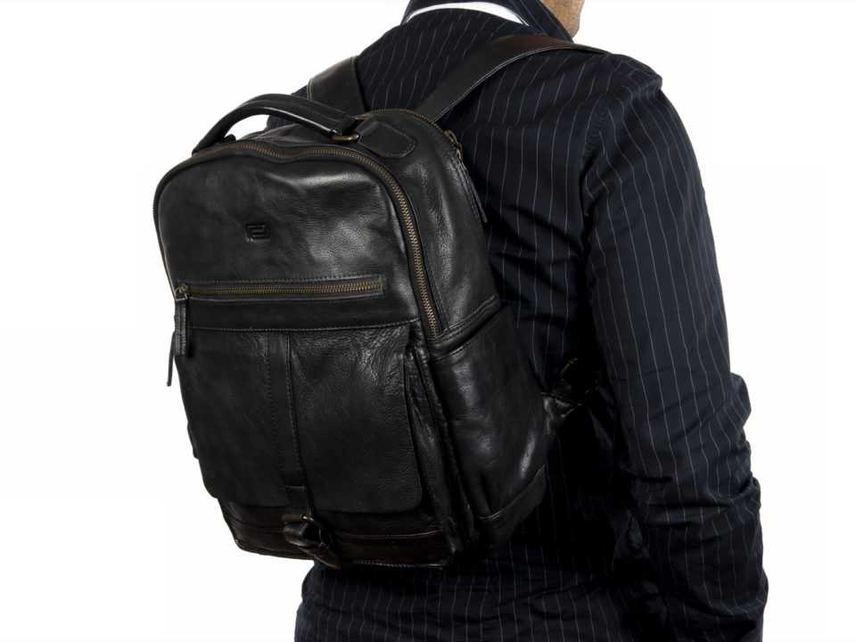 Mochila unisex de piel rustica