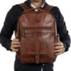 Mochila unisex de piel rustica - Imagen 2