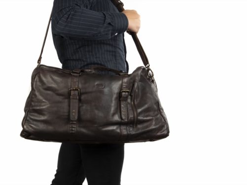 Bolsa de viaje en piel rustica TRAVEL - Imagen 3