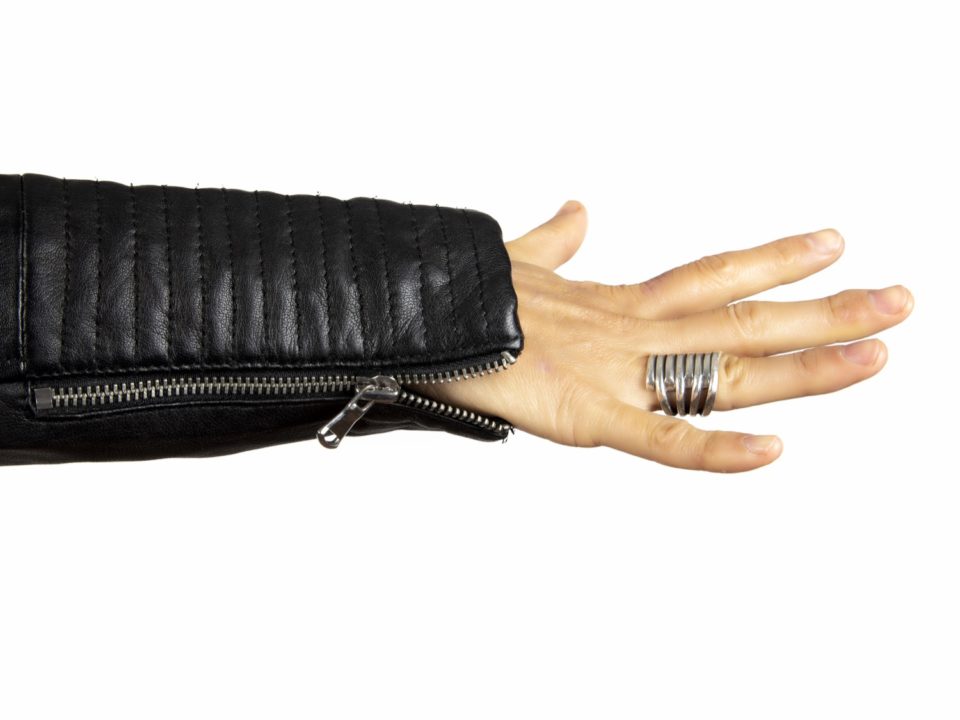 Chaqueta biker de piel NELLY