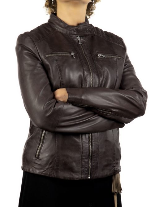 Leder-Bikerjacke BERRY – Bild 2