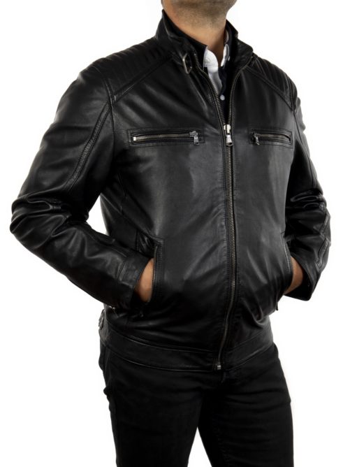 Taillierte Bikerjacke CHICAGO