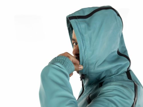 Zweifarbige Lederjacke KOM – Bild 4