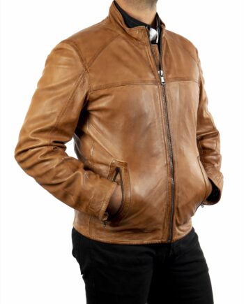 Chaqueta lisa de piel MARC