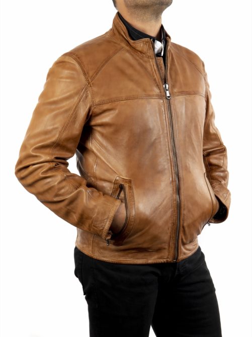 Chaqueta lisa de piel MARC