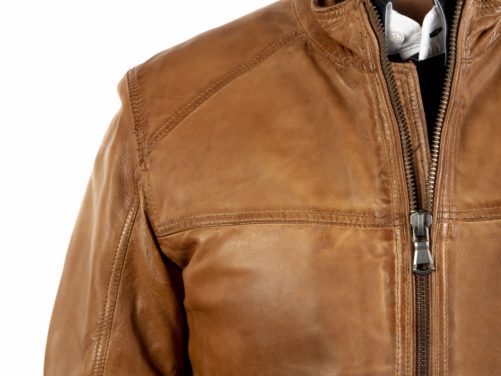 Chaqueta lisa de piel MARC - Imagen 3
