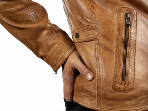 Chaqueta lisa de piel MARC - Imagen 4
