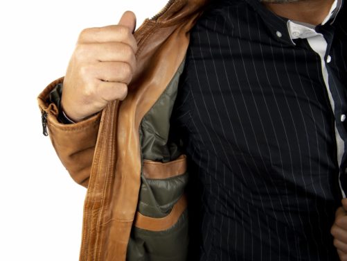 Chaqueta lisa de piel MARC - Imagen 5