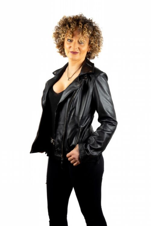 Chaqueta biker de piel CURAZAO - Imagen 7
