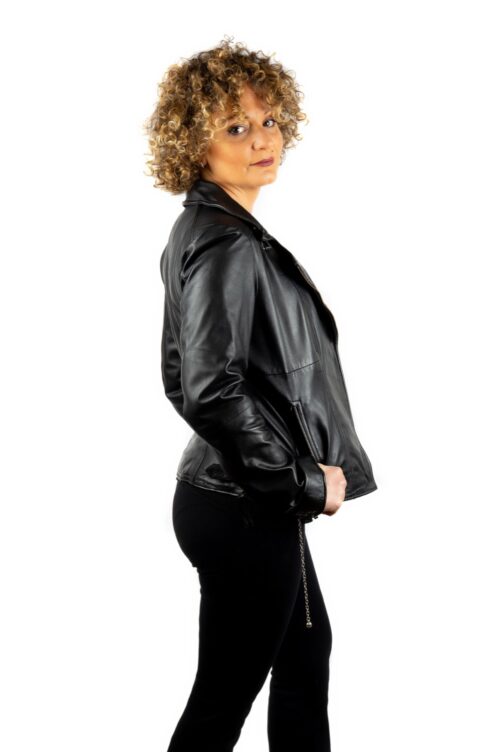 Chaqueta biker de piel CURAZAO - Imagen 8