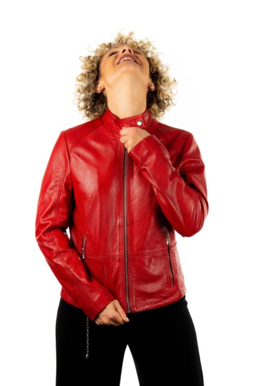 Chaqueta de piel lisa entallada MAIKA - Imagen 10
