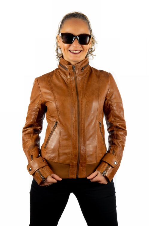 Cazadora bomber de piel KATIA