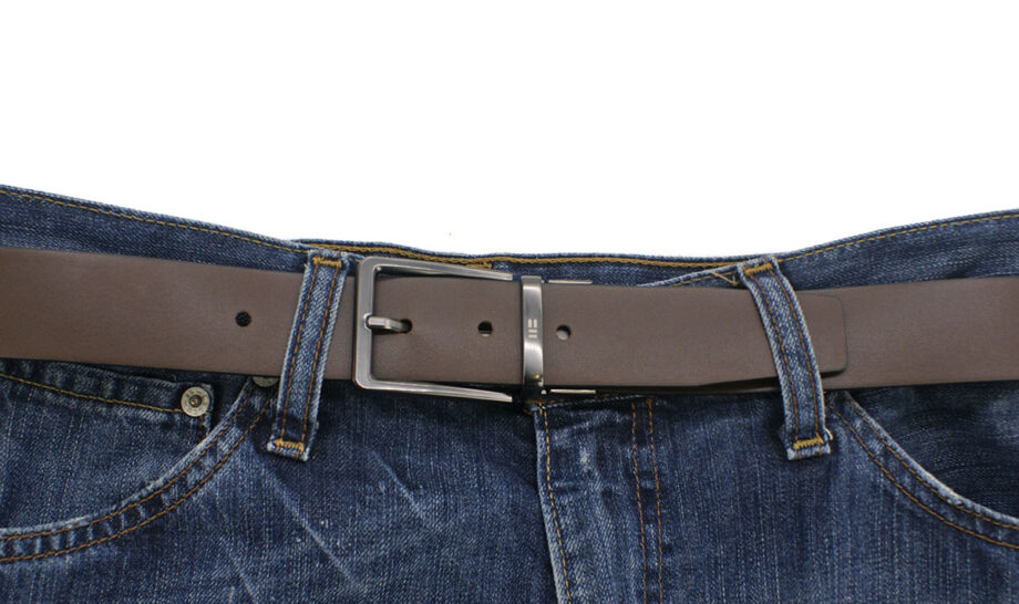 Cinturón reversible negro y marrón