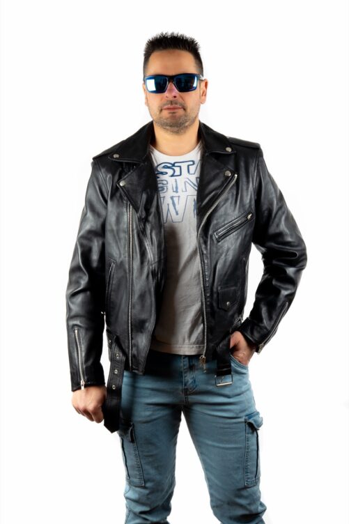 ROCKERA Zweireiher-Jacke aus Leder – Bild 2