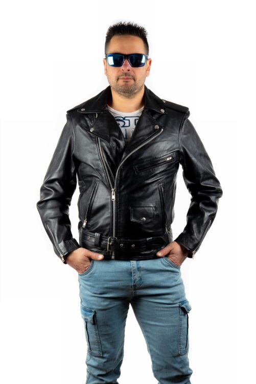 ROCKERA Zweireiher-Jacke aus Leder – Bild 3