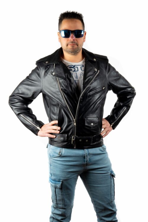 ROCKERA Zweireiher-Jacke aus Leder – Bild 5