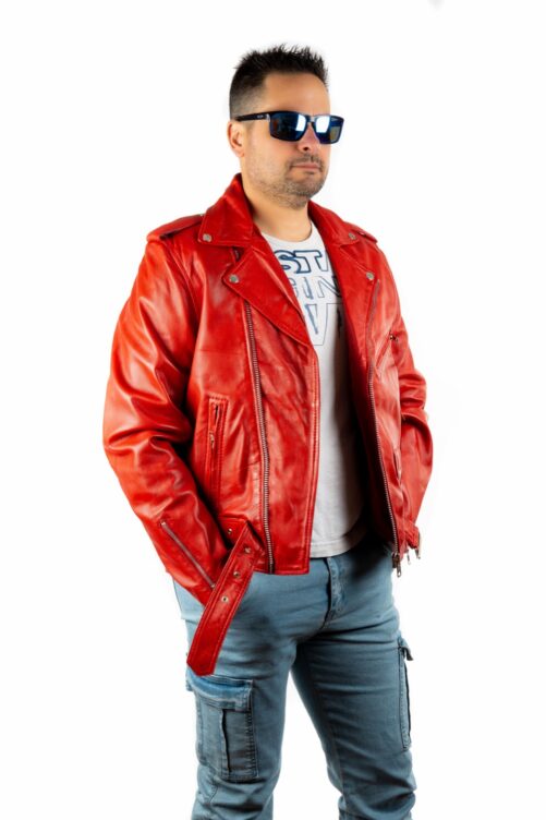 ROCKERA Zweireiher-Jacke aus Leder – Bild 7
