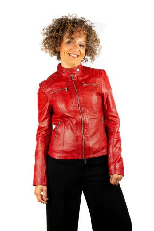 Leder-Bikerjacke BERRY – Bild 9