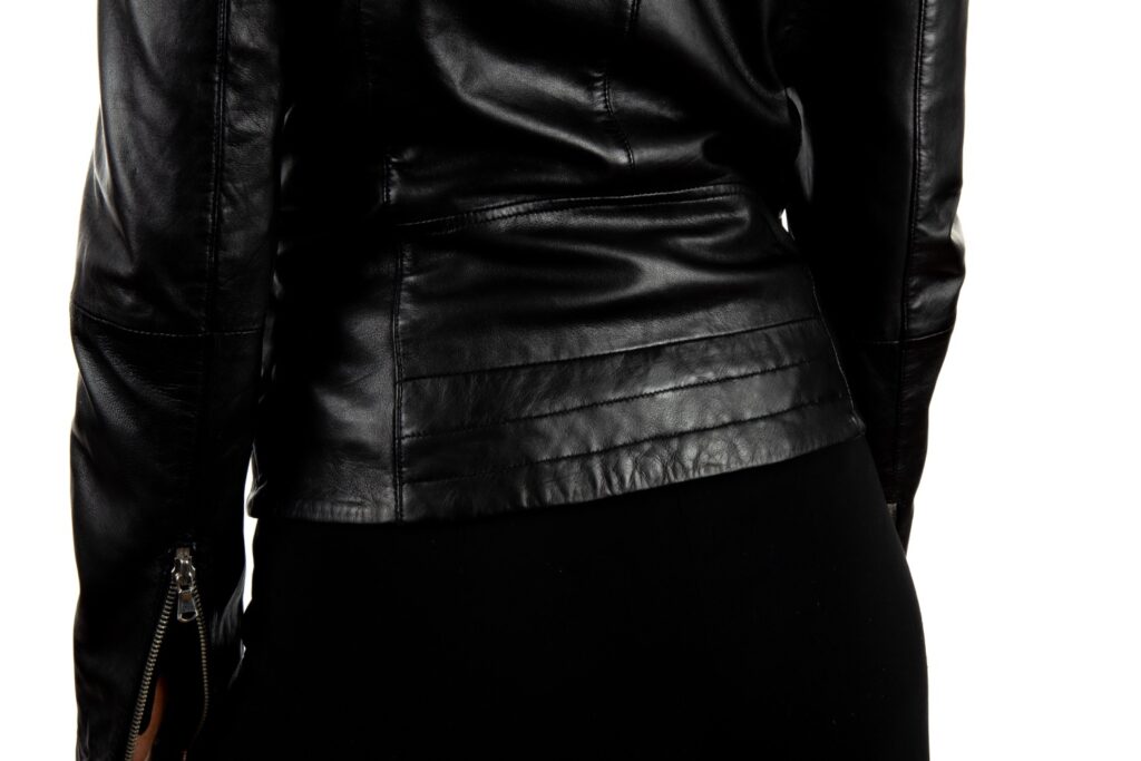 Chaqueta biker de piel BERRY