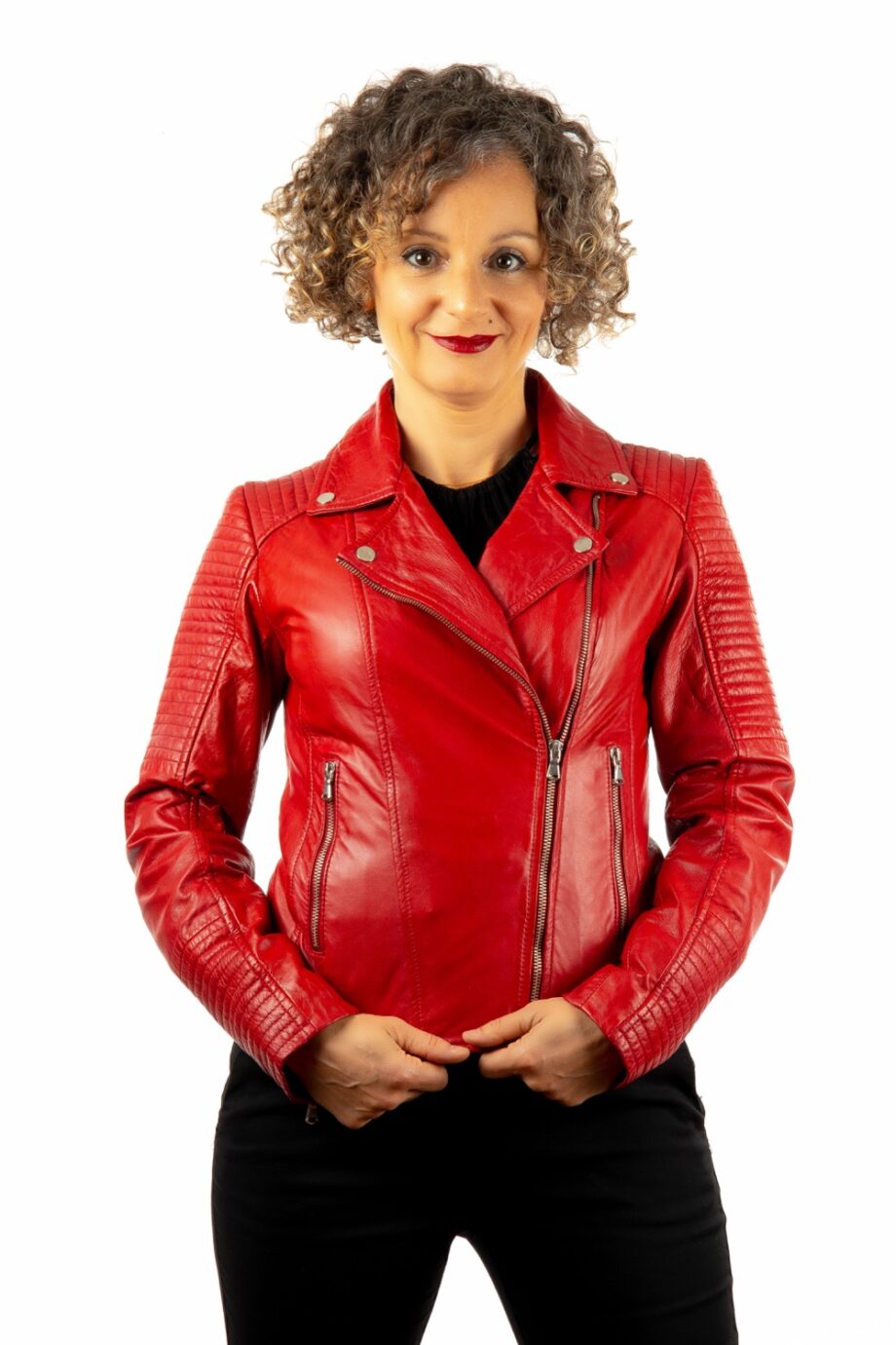 Chaqueta biker de piel NELLY