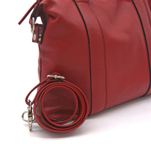 Bolso de piel con asa de mano. - Imagen 4