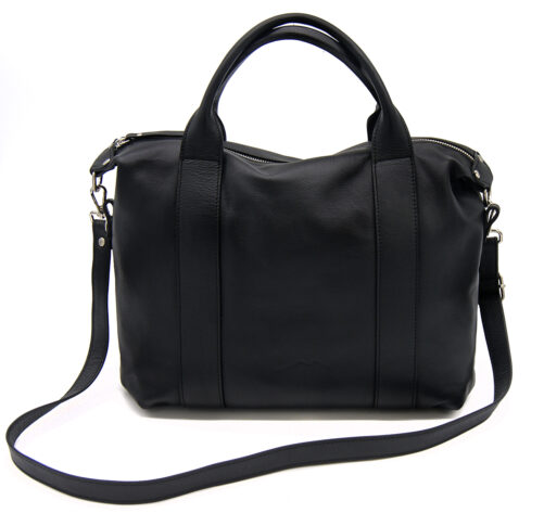 Bolso de piel con asa de mano. - Imagen 8