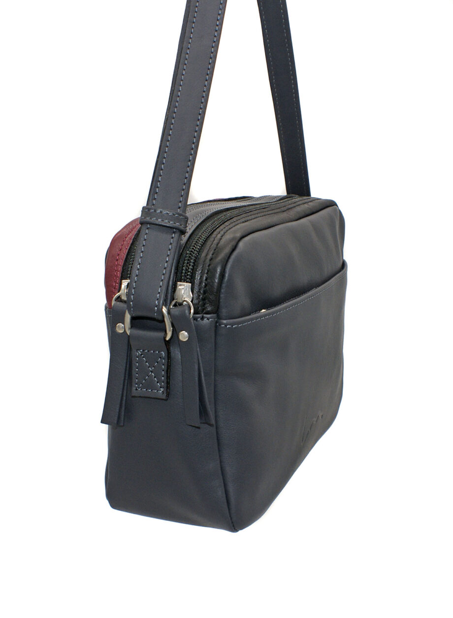 Bolso de piel multicolor