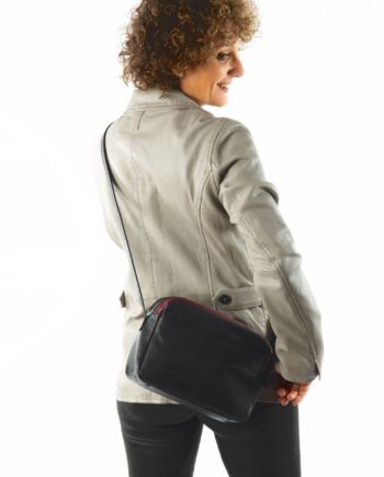 Bolso de piel multicolor