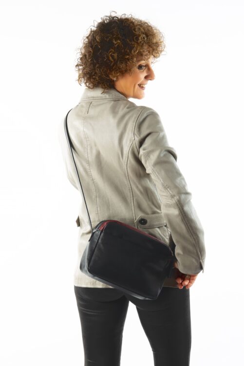 Bolso de piel multicolor