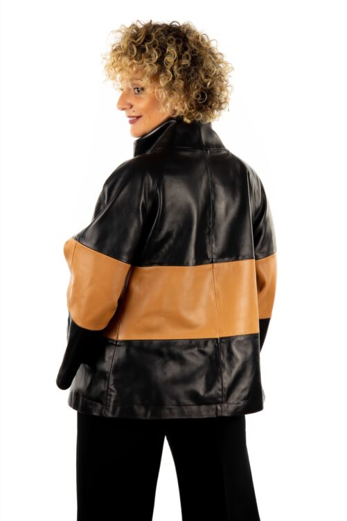 Dreifarbige Jacke aus Nappaleder, VICTORIA – Bild 8