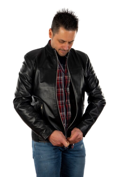 Einfache Lederjacke SODIO – Bild 2