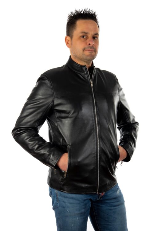 Einfache Lederjacke SODIO – Bild 3