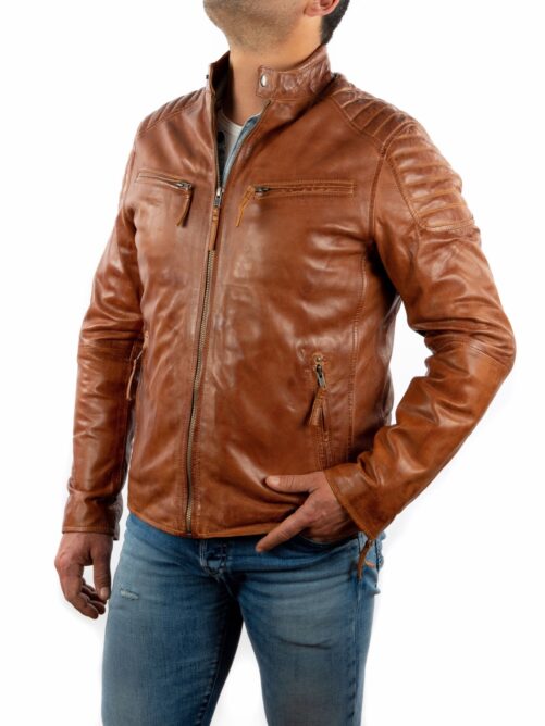Leder-Bikerjacke COOPER – Bild 2