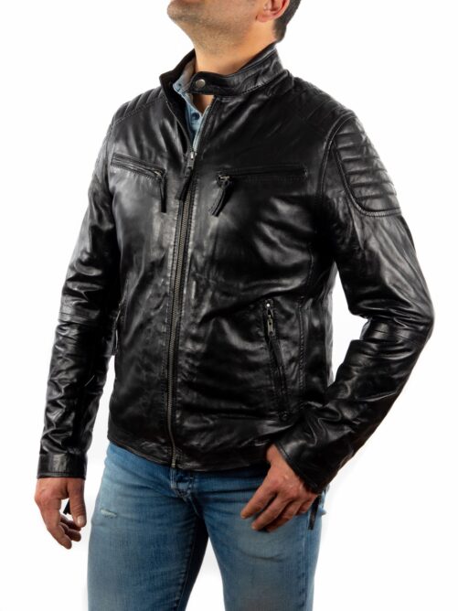 Leder-Bikerjacke COOPER – Bild 4