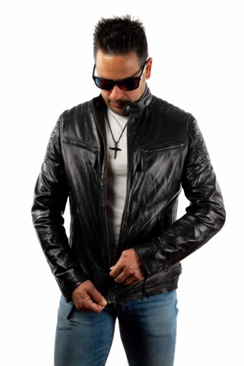 Leder-Bikerjacke COOPER – Bild 13