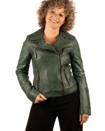Chaqueta biker de piel CLIPS