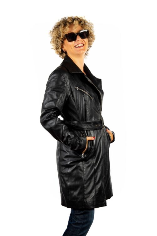 Levita de piel estilo biker ALFFA - Imagen 2
