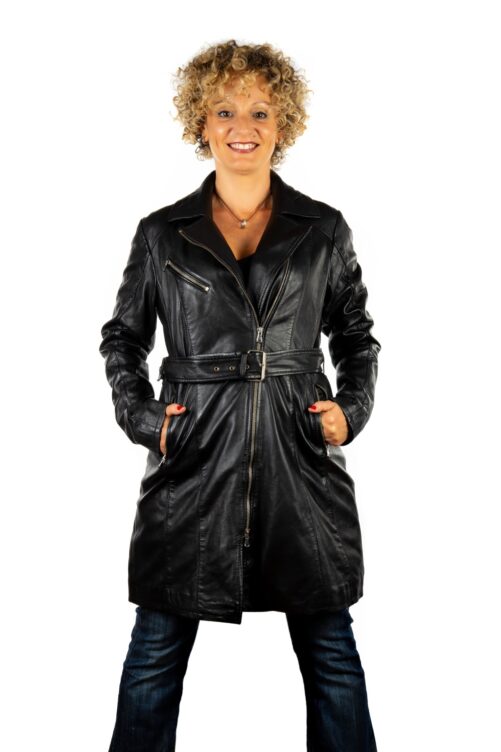 Levita de piel estilo biker ALFFA - Imagen 3