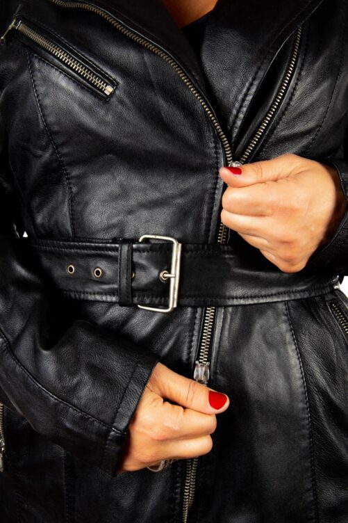 Levita de piel estilo biker ALFFA - Imagen 7