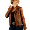 CLIPS Leder-Bikerjacke – Bild 3