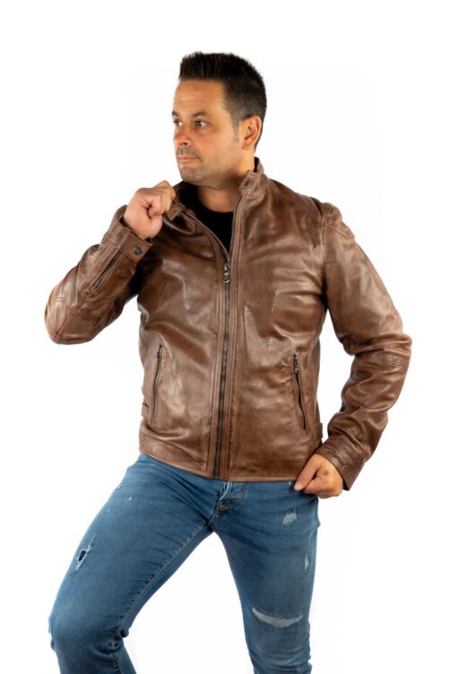Chaqueta de piel básica BRYAN - Imagen 2