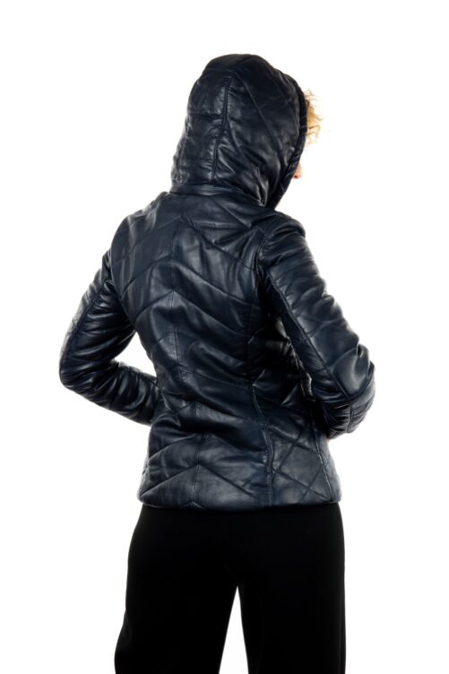 Chaqueta de piel con capucha JUDY - Imagen 5